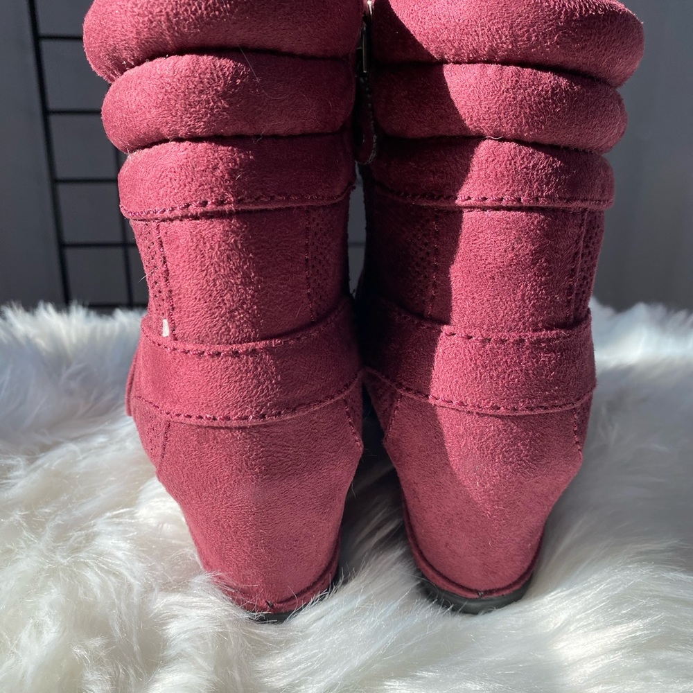 Simply Vera wedge suede booties, NWOT sz 9m - Picture 4 of 5